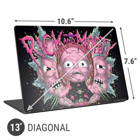 Adult Swim Rick and Morty Split Head Rick Universal Laptop 13in (10.6 x 7.6in) Skin